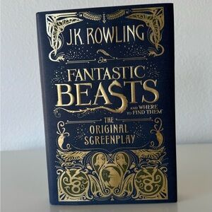 J.K. Rowling Fantastic Beasts Original Screenplay in Navy & Gold